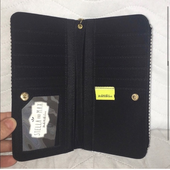 Stella & Max Black & White Striped Wallet NWT - Picture 4 of 8